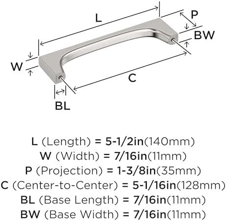 Amerock 5-1/16" Merced Satin Nickel Drawer Pull