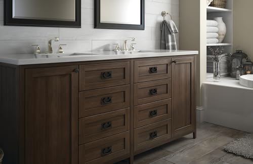 Franklin Brass (5-Pack) – Matte Black Cabinet Handles, 3 Inch Hole Center, Vintage Pulls for Drawers, Kitchen Cabinet Door, Dressers | Mission