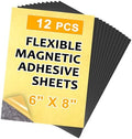 Towjug Adhesive Magnetic Sheets for Picture and Photo Magnets 6 x 8, 12 Pcs