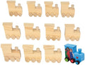 Colorations® Decorate Your Own Wooden Trains, Set of 12, Craft for Kids & Fun Home Activities, Create Unique & Personal Designs, Fun Kids Craft Project, Craft Project for Boys & Girls, Craft & Enjoy! | Kids' Craft for Home Activities, Create Personaliz...