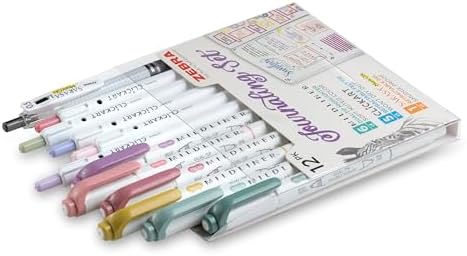 Zebra Pen Journaling Set, MILDLINER, CLiCKART & SARASA, Assorted, 12-Pack