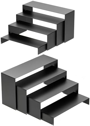 Gonice Display Risers, 8 PCS Black Cupcake Stand, Display Stand for Perfume