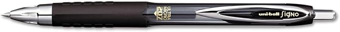 Advantage Gifts Signo 207 Roller Ball Retractable Gel Pens, Medium Point (0.7mm), Red Ink, 6 Count, Bundle with Plastic Reusable Pouch
