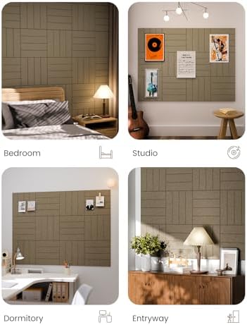 Fluxynara Felt Bulletin Board & Cork Board Alternative, Earth Brown