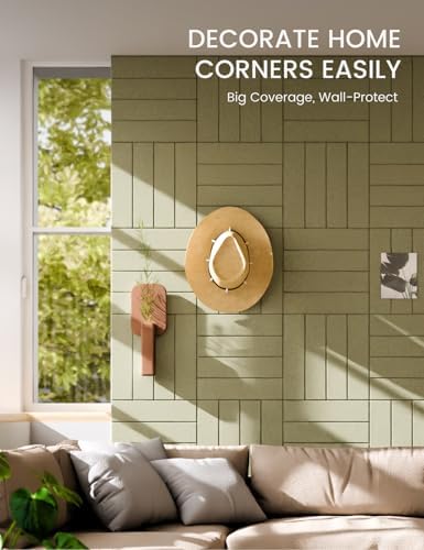 Fluxynara Felt Bulletin Board & Cork Board Alternative, Olive Green