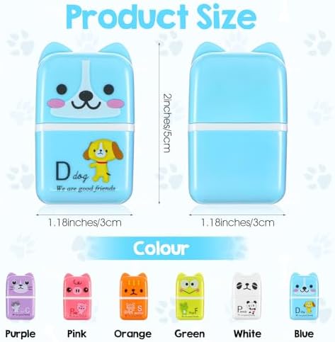 Kifmurase 48Pcs Pencil Erasers, Cute Animal Themed Pencil Eraser, Eraser with Clean Up Roller, Fun Erasers for School Party Christmas Favors