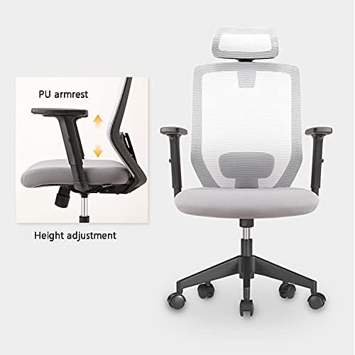Ergonomic Office Chair with Breathable Mesh Computer Chair with Firm Arm Rests for Study Room Home Office Bedroom Ergonomic Chair (Colour: Black) (Green)