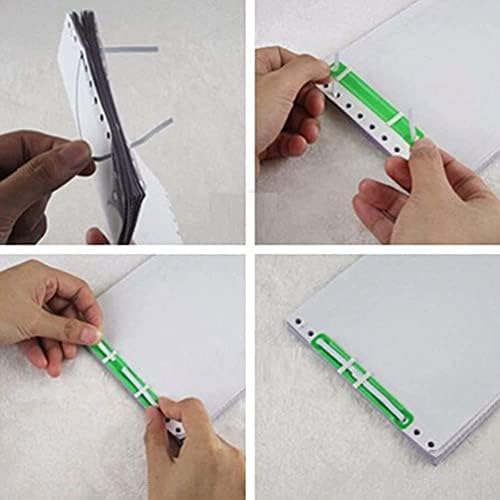 100 Pcs Plastic Paper Fasteners Colorful Plastic Document File Fastener 2-Hole Binder Clips Paper, Loose-Leaf Binding Clamp