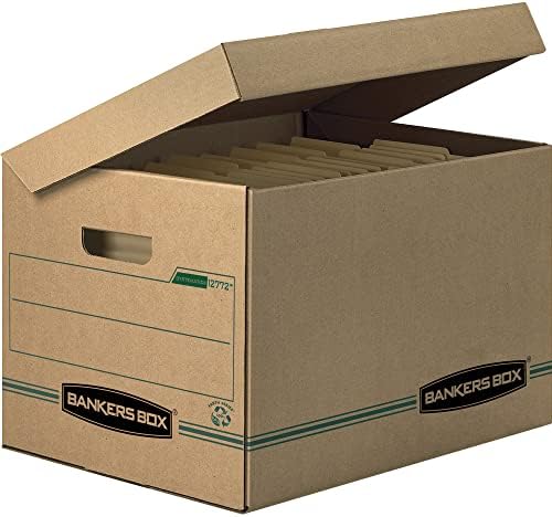 Bankers Box 12-Pack Recycled Basic-Duty Flip-Top Lid File Box, Letter/Legal