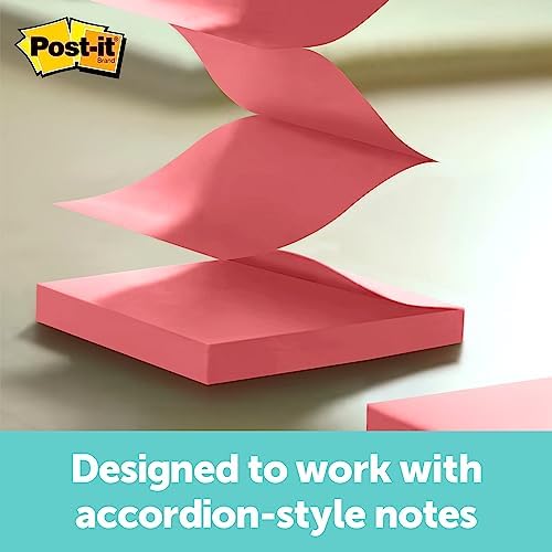 Post-It Pop-up Notes Dispenser, 3x3 in, Black Base Clear Top, Pack Includes a 45-Sheet Pad (WD-330-BK) (Pack of 6)