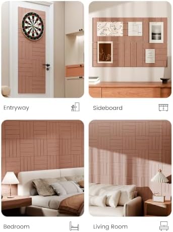 Bumusty 36" x 24" Large Cork Board Alternative, Terracotta