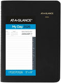 AT-A-GLANCE 2026 Appointment Book Planner, Daily, 5" x 8", Small, Half-Hour, Black (702070526)