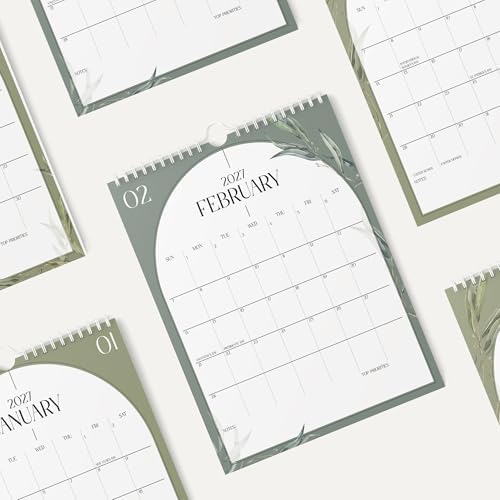 Karto Wall Calendar 2026 8.5x11 in - Boho Greenery