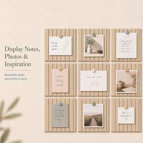 Stripe Felt Bulletin Board Tiles, Cork Board Alternative 24 x 36 in