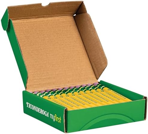 Ticonderoga My First Short Triangular Wood-Cased Pencils, #2 HB Soft