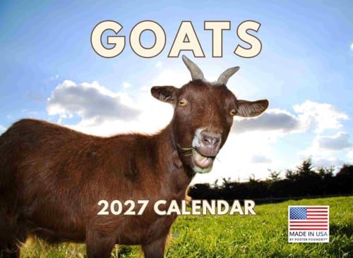 Goat Calendar 2027 Monthly Wall Calender 12 Month