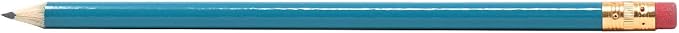 Pencil Guy Round Teal Blank Sharpened Pencils