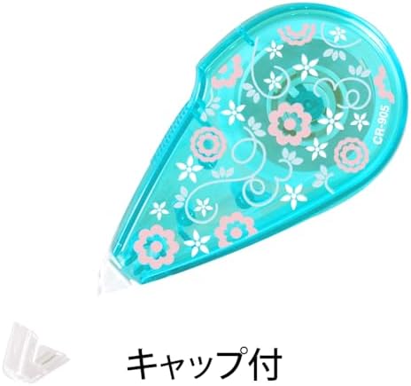 Plus CR-905 CR-905 48-538 x 10 Correction Tape ME Flower Pattern Assortment, Yellow, Blue, Pink, Single Use Type, 0.2 inches (5 mm) x 2.9 ft (7.5 m), Pack of 10