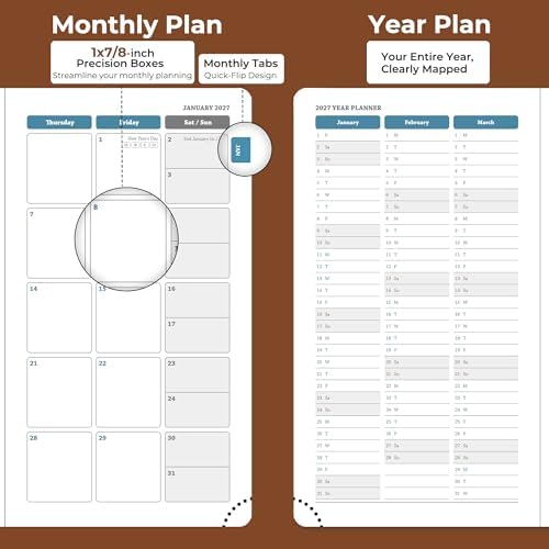 Planner 2026-2027 Daily Daily Weekly and Monthly,6.5"x3.75"