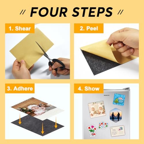 Towjug Self-Adhesive Magnetic Sheets 6 x 8, 24 Pack