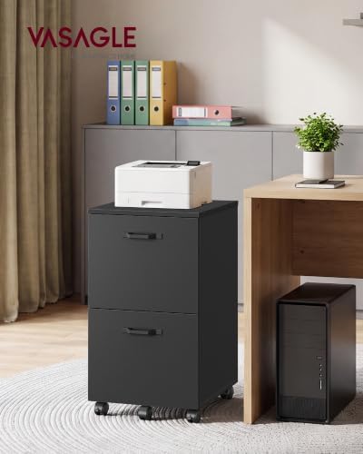 VASAGLE 2-Drawer File Cabinet, Small Rolling Filing Cabinet