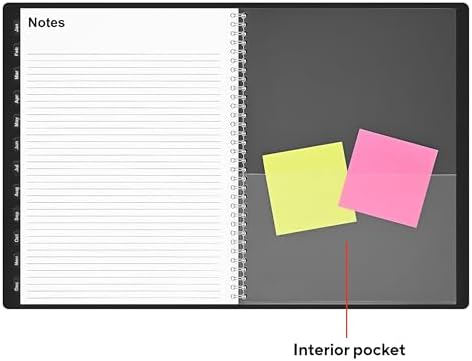 Staples 2027 Monthly Planner, 8x11 Inch, Black Faux Leather, ST52184