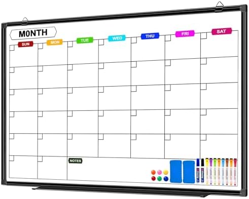 Dry Erase Calendar Whiteboard for Wall 36" x 24"