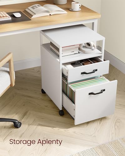 VASAGLE 2 Drawer File Cabinet, Rolling Printer Stand