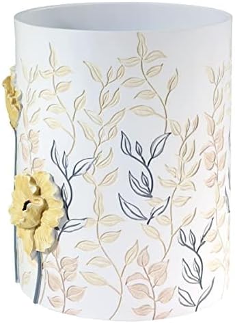 Avanti Linens - Waste Basket, Decorative Trash Can, Chic Home Decor (Marielle Collection)