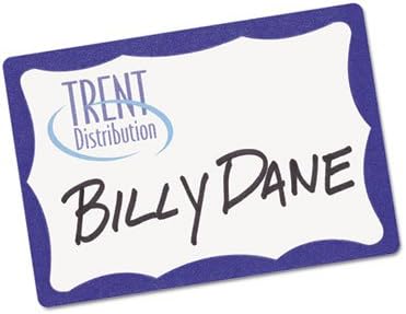 Avery Customizable Name Tags, 2-1/3" x 3-3/8", White with Blue Border, Removable Adhesive, 100 Name Badge Labels Total, Great for Meetings, Events, and More (05144)