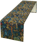 William Morris Floral Table Runner, Vintage Tree of Life Flowers Table Runner for Dining Table Decor 13 x 120 Inch