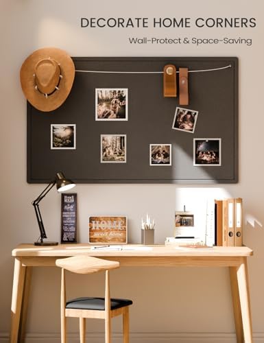 Fluxynara 59" x 35.4" Large Bulletin Board, Black