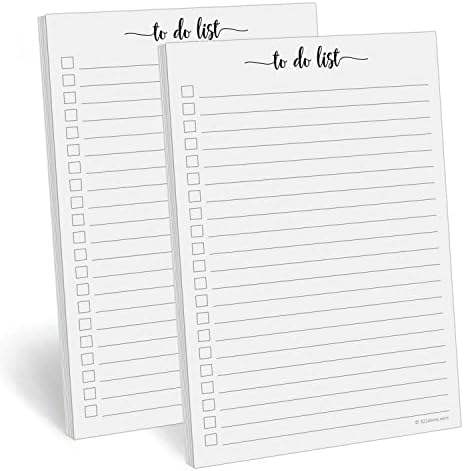 321Done To Do List Notepad, 5.5x8.5, 2-Pack, 50 Sheets Each, Wide Ruled