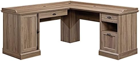 Sauder Barrister Lane L-Desk, Salt Oak finish