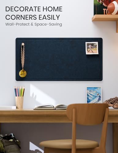 Fluxynara 35" x 17.1" Bulletin Board, Carbon Blue