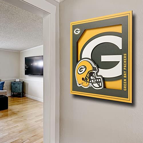YouTheFan NFL Green Bay Packers 3D Logo Series Wall Art