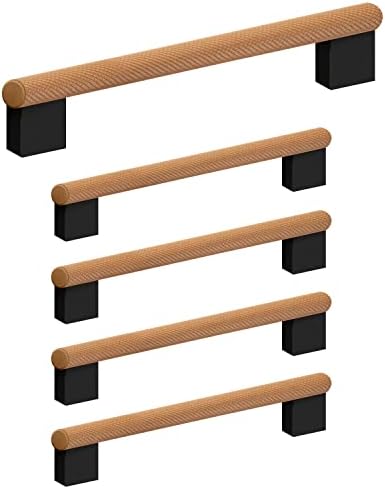 Design House Porter Cabinet Pull, 128mm, Satin Gold, Matte Black