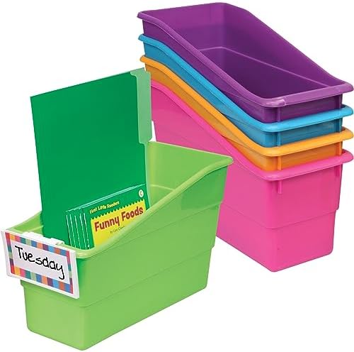 Really Good Stuff Durable Book & Binder Holder, 5-Pack, Bright Neon Colors