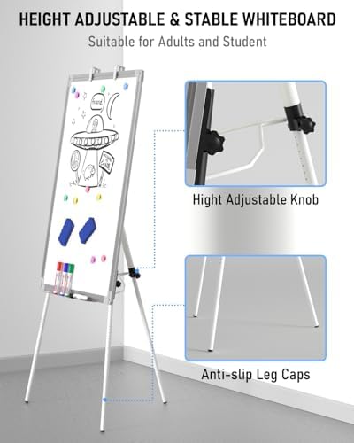 Nicpro Easel Whiteboard with Stand Board 36 x 24'' Magnetic Dry Erase