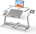 HETTHI Bed Laptop Table Adjustable Foldable Laptop Stand 22.04×12in Marble