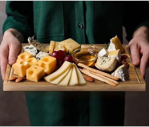 Extra Large Charcuterie Board, 30''x13'' Acacia Cheese Board Set