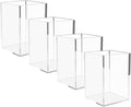 NIUBEE Acrylic Pen Holder for Desk, Clear Pencil Cup Organizer 4 Packs | Acrylic clear acrylic pen holder, durable transparent design organizes stationery and makeup tools for students and workers
