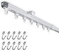 SOLOKOS 33-59 in Adjustable Ceiling Curtain Track, Room Divider, White
