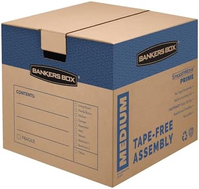 Bankers Box 8-Pack Medium Prime HD Moving Boxes with Reinforced Handles