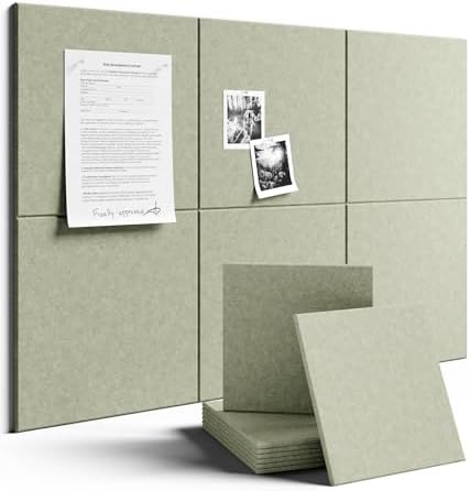 Fluxynara Felt Bulletin Board & Cork Board Alternative, Sage Green