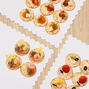 50 Pcs White Cake Boards, 14 x 10 Inch Rectangular Cardboard Cake Base, Scalloped Edges, Disposable Paper Cake Board for Elegant Dessert Presentation & Versatile Use
