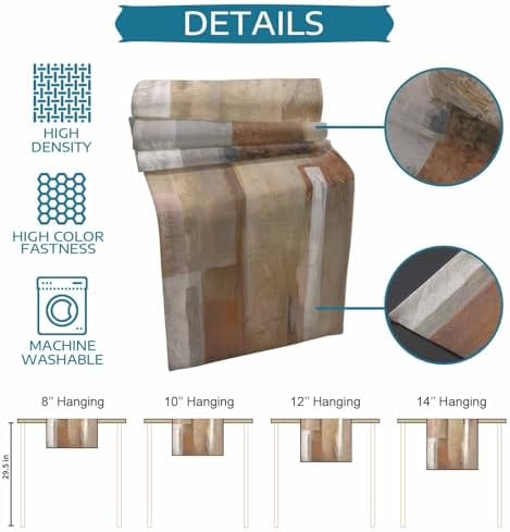 Brown Graffiti Art Table Runner Dresser Scarf 13 x 120 Inch Abstract Mottled Color Block Geometric Table Runners Non-Slip Heat Resistant Kitchen Dining Table Decor for Home Holidays Indoor Outdoor