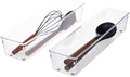 iDesign Plastic Drawer Organizer, Set of 2, 4" x 16" x 3"