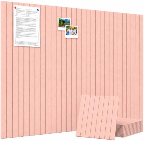 48" x 36" Large Felt Bulletin Board, Eight-Stripe Pink