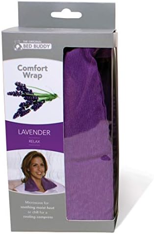 Bed Buddy Heated Aromatherapy Neck Wrap, Lavender Scented - Microwavable Hot & Cold Therapy for Sore Muscles, Stress Relief, and Relaxation - Soft Plush Fabric with Lavender